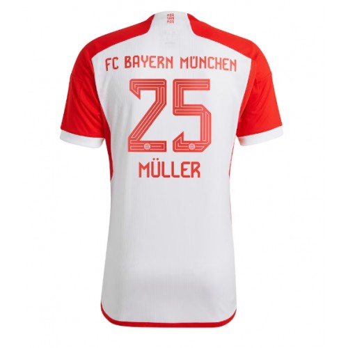 Pánský Fotbalový dres Bayern Munich Thomas Muller #25 2023-24 Domácí Krátký Rukáv